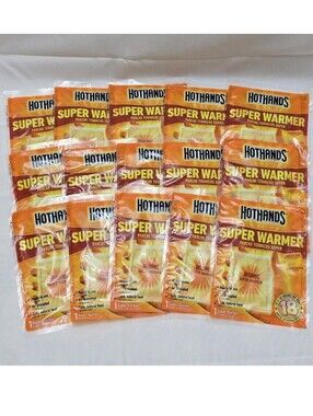 HotHands 15 Super Hand Warmers Large Size Exp 07/28 Air Activated 18 Hour Heat